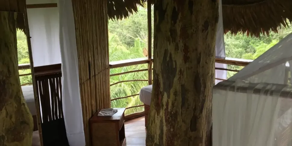 Internal view of casa alta treehouse at the treehouse lodge in peru.